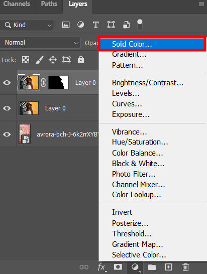 fill layer to match a color in photoshop