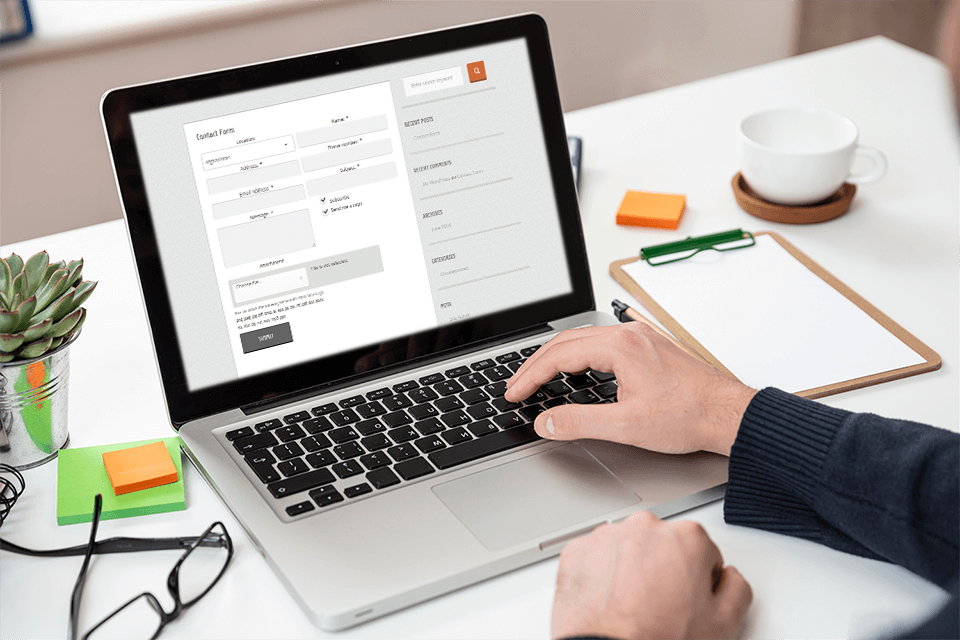 filling out contact form examples