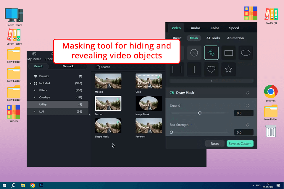 filmora 11 interface