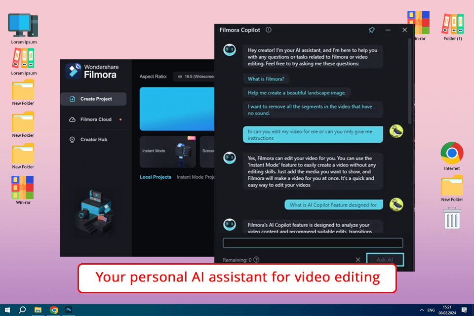 filmora 13 interface