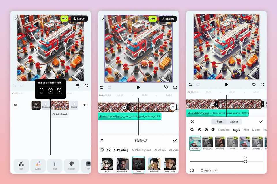 filmora app for lego stop motion
