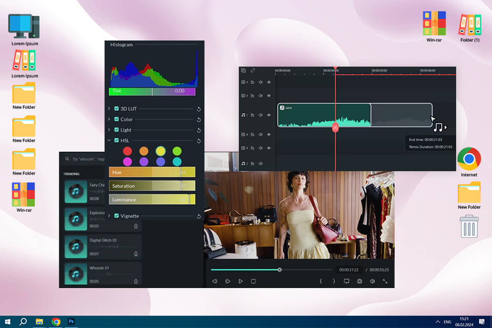 filmora color grading software
