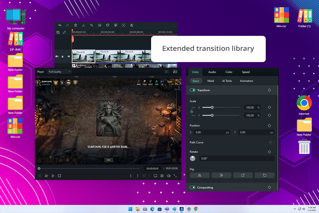 filmora free video editing software for gaming