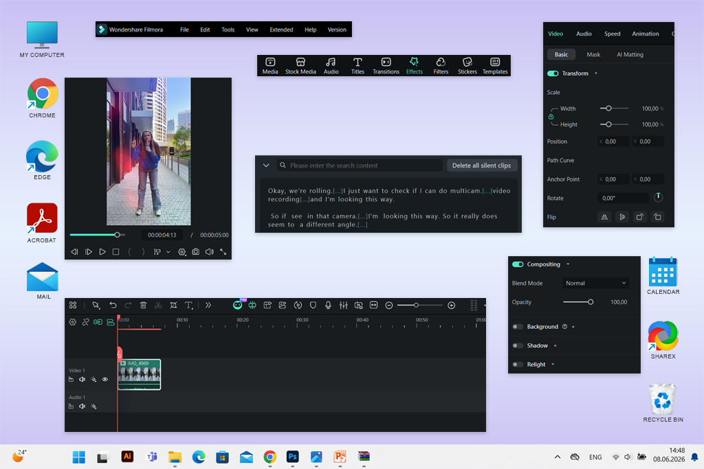 filmora text-based video editor