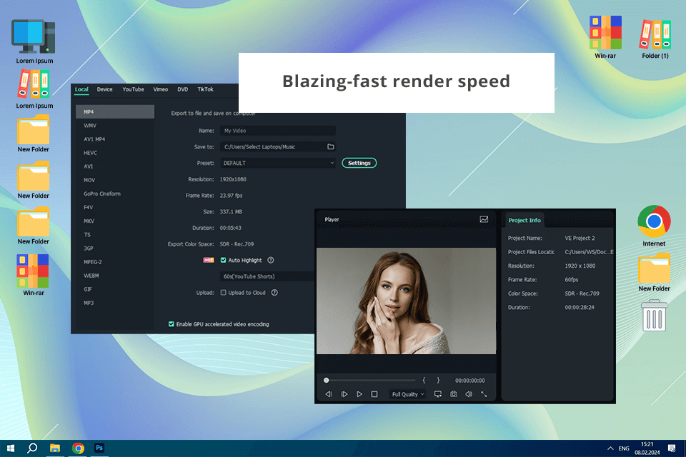 filmora video editing software for low end pc