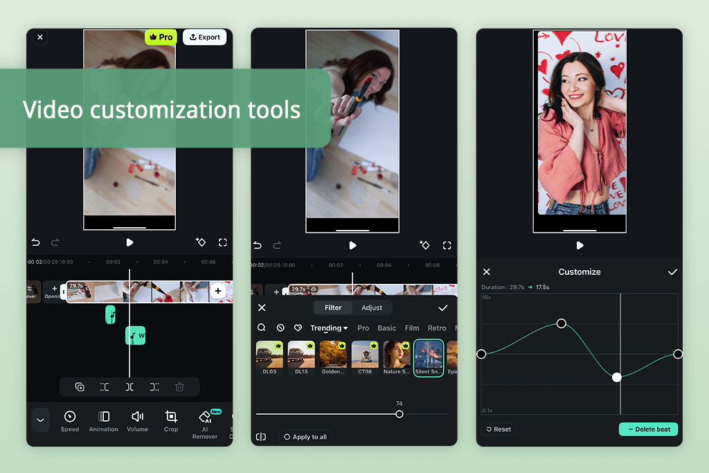 filmora app interface
