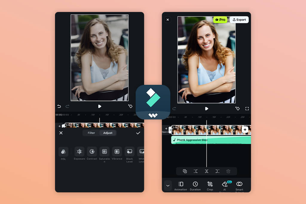 filmorago video color correction app