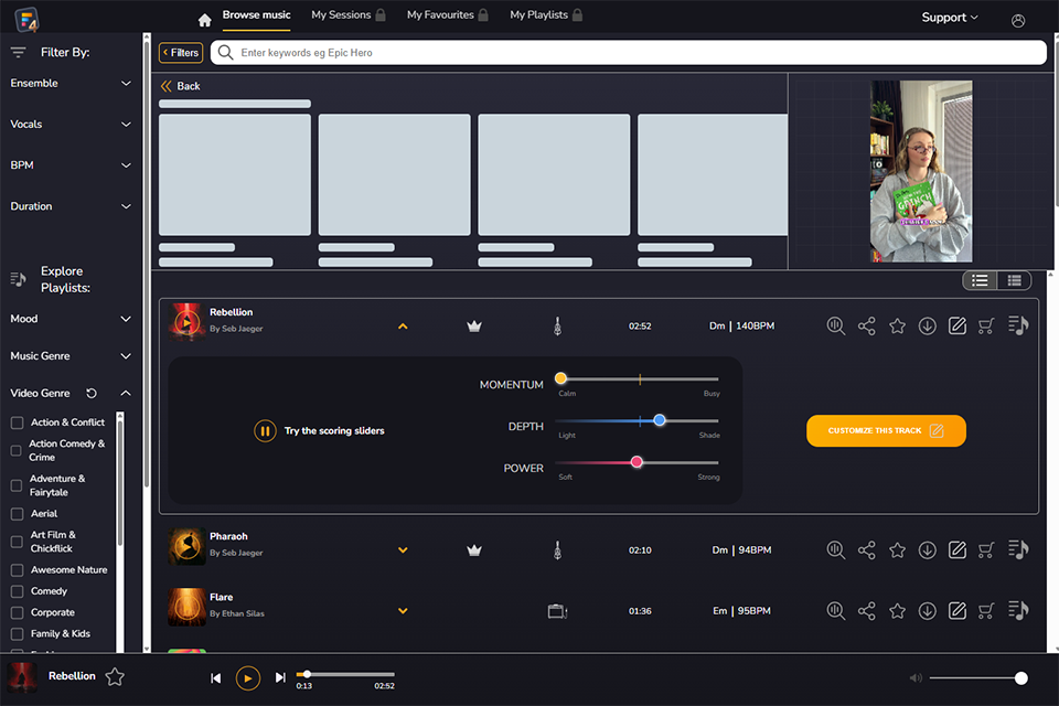 filmstro youtube intro maker
