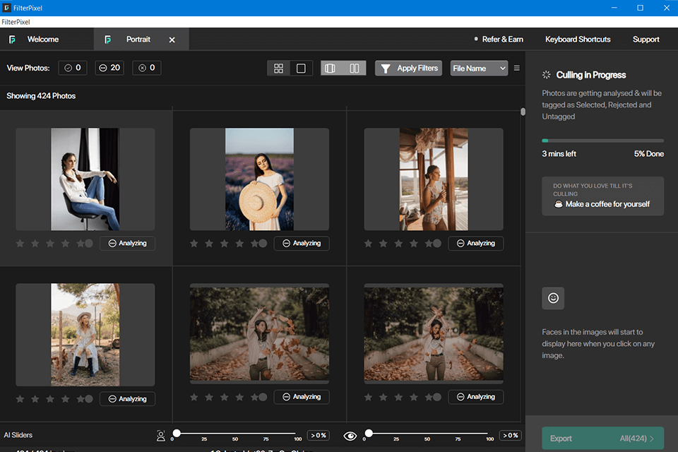 filterpixel interface