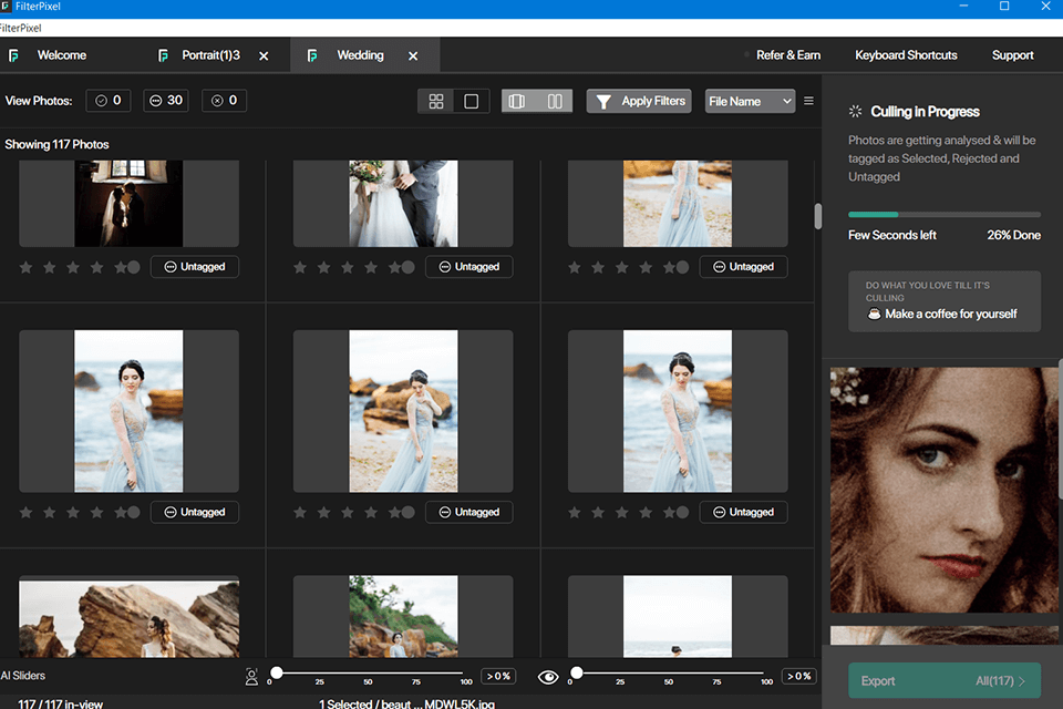 filterpixel photo culling