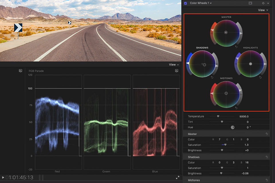 final cut pro color correction tools