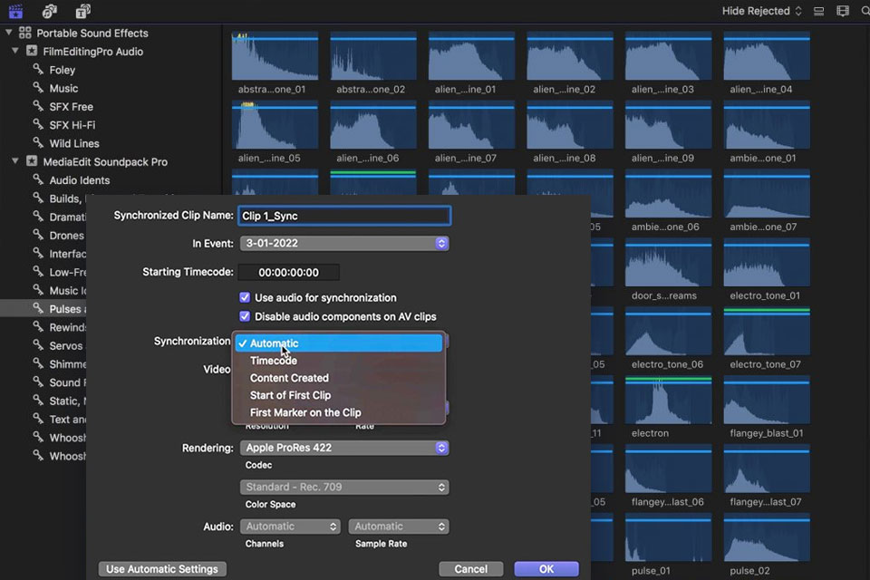 final cut pro sound editing