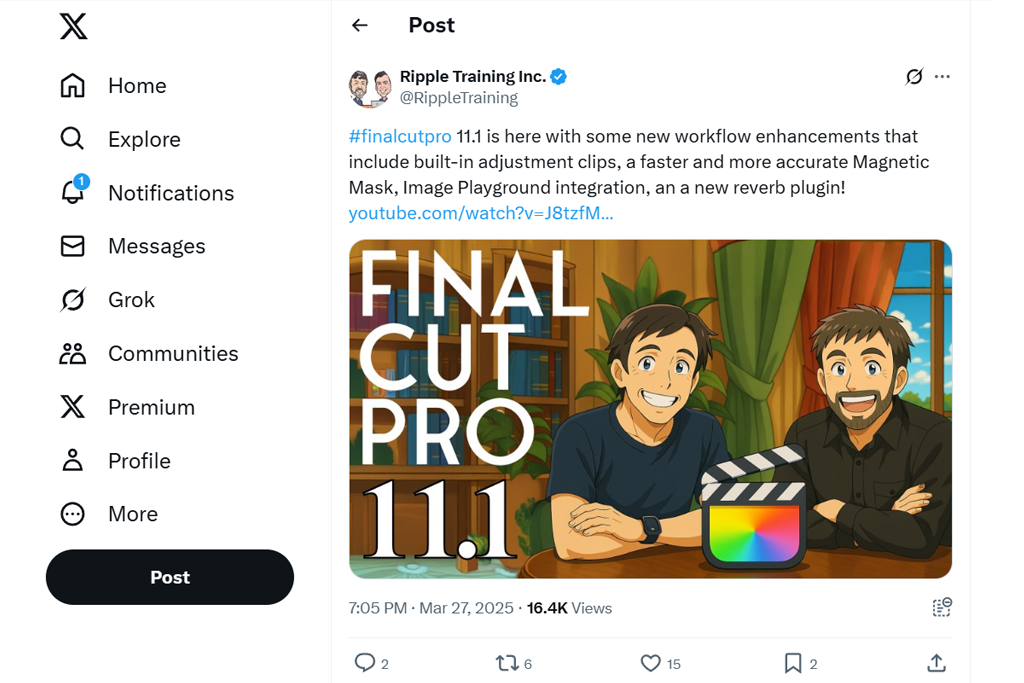 final cut pro twitter