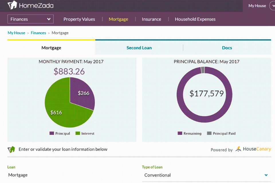 finances homezada digital home management review