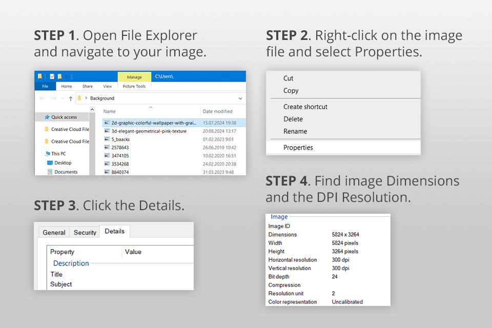 find dpi resolution on windows
