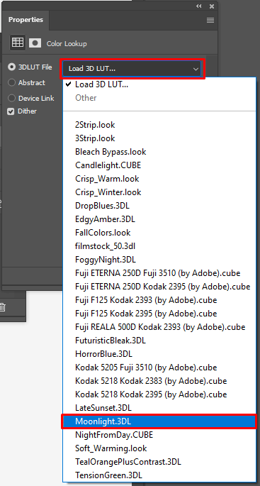 find moonlight lut to turn day into night in photoshop