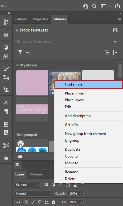 تجد مشابهًا لاستخدام مكتبات ألوان adobe cc