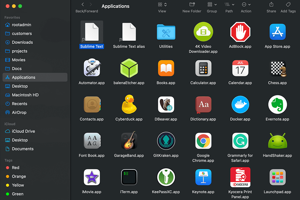 find apps on mac