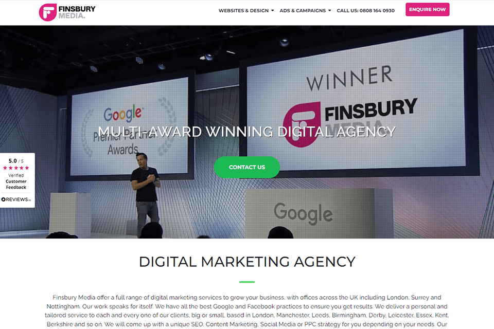 finsbury media digital agencies interface