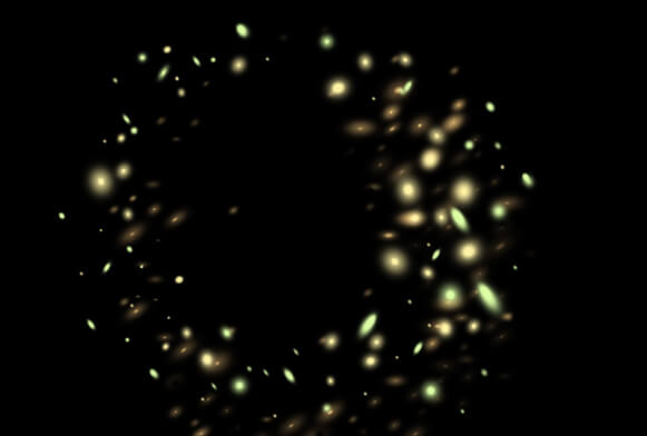 sobreposição transparente de vaga-lume