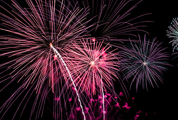 superposition de feux d'artifice photoshop