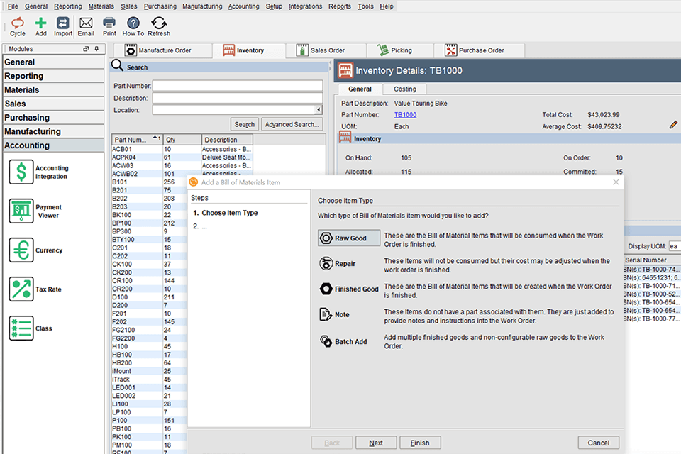 fishbowl barcoding software interface