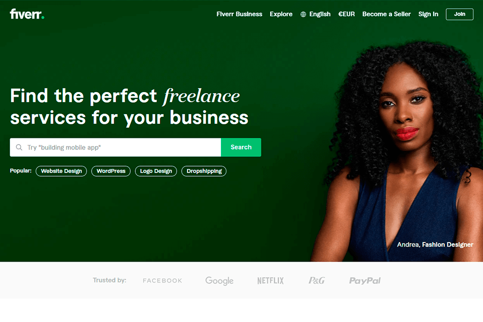 fiverr interface