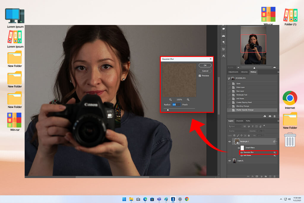 fix grain in photoshop