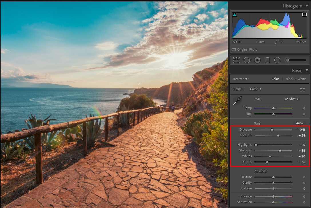 fix overexposed photos in lightroom settings