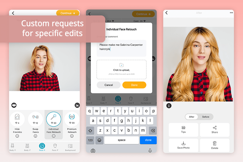 fix the photo body editor & tune facetune alternative
