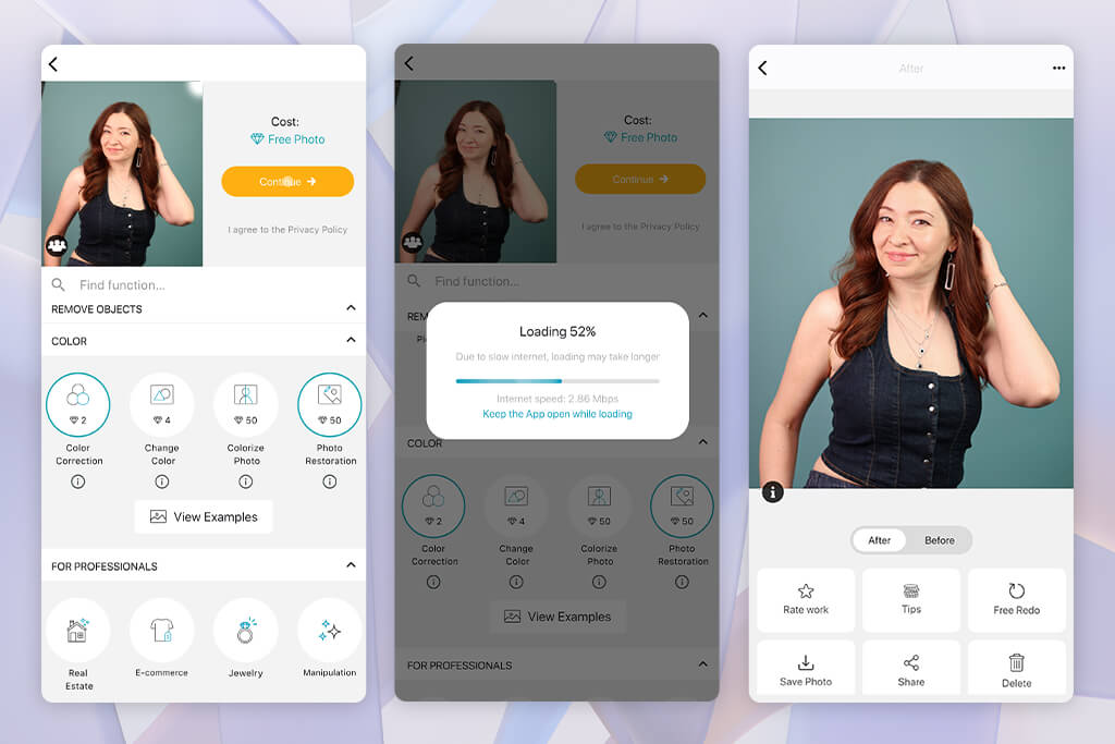 fix the photo body editor & tune filter app