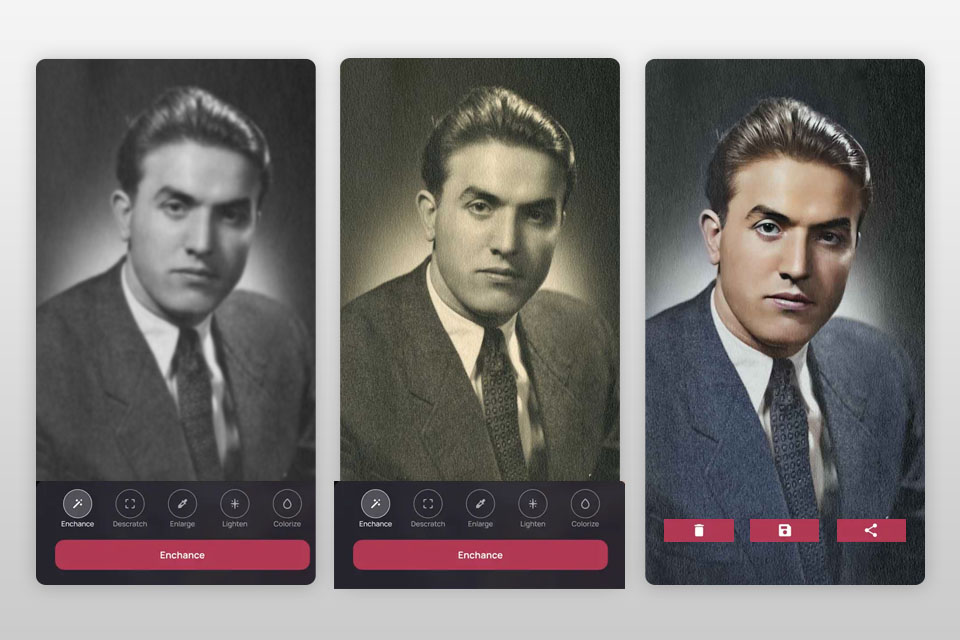 fixmypics photo restoration software interface