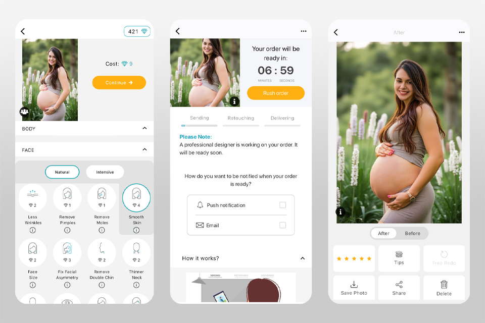fixthephoto app for pregnancy photos