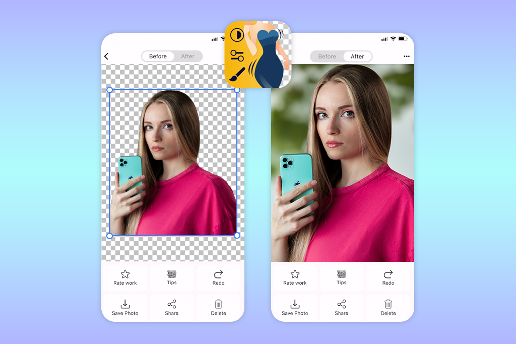 fixthephoto face body editor app interface