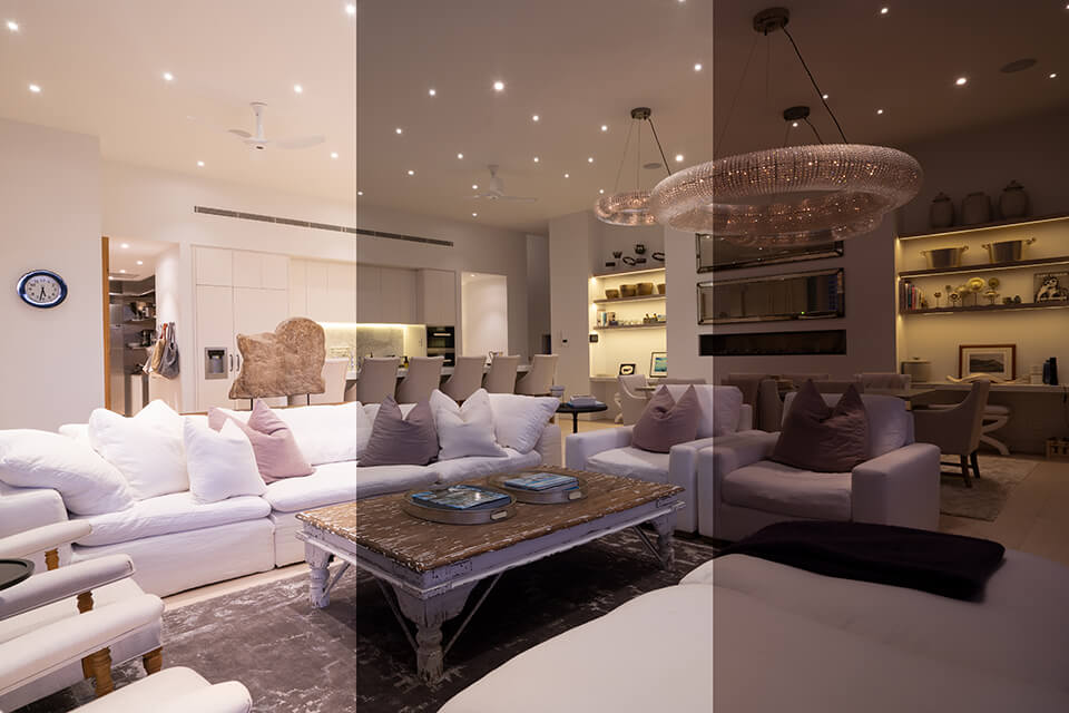 flambient blending technique in real estate photo