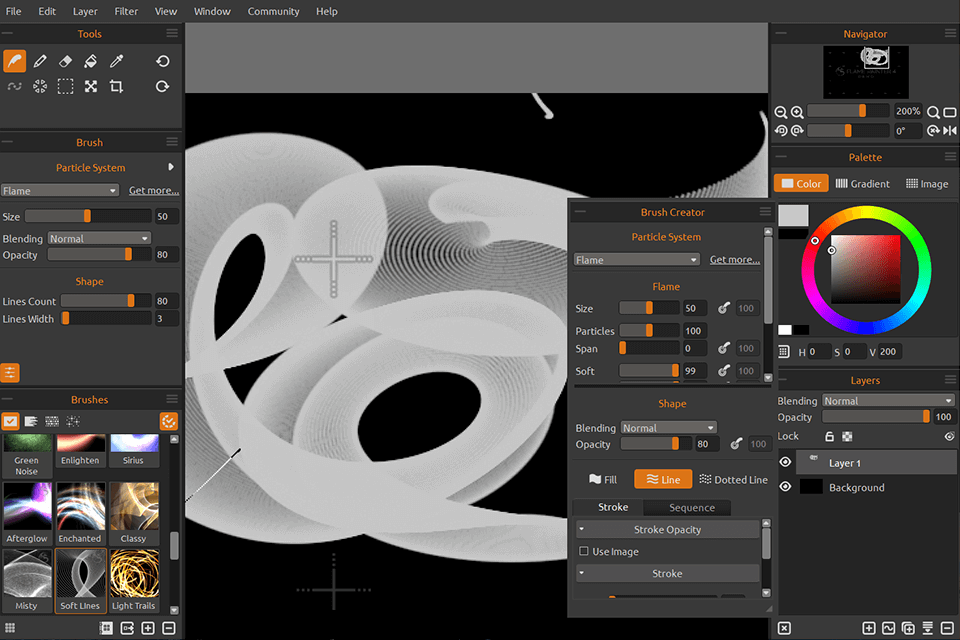 flame painter software symmetry tool