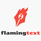 flaming text font generators logo