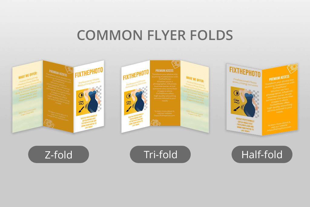 flat vs folded flyer sizes