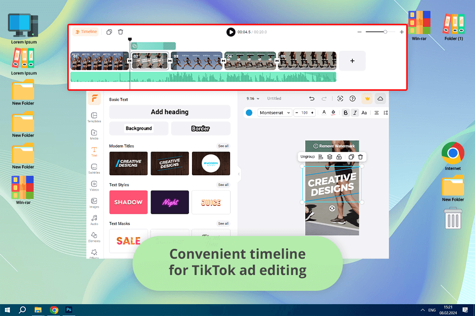 flexclip tiktok ad maker