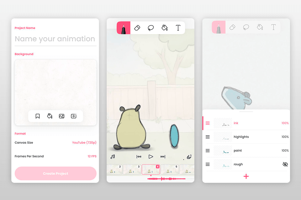flipaclip video editors for instagram interface