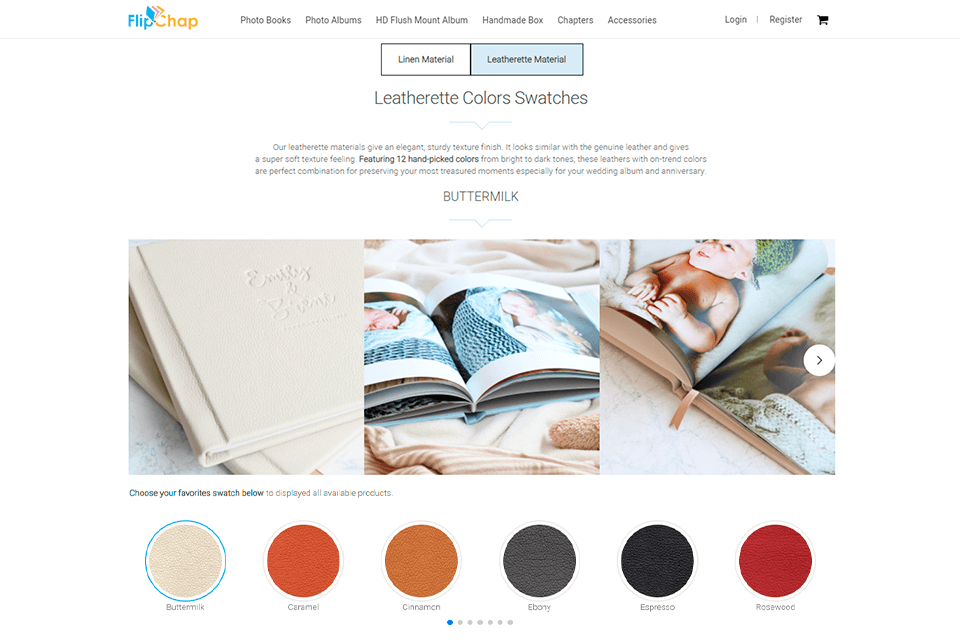 flipchap material colors choice