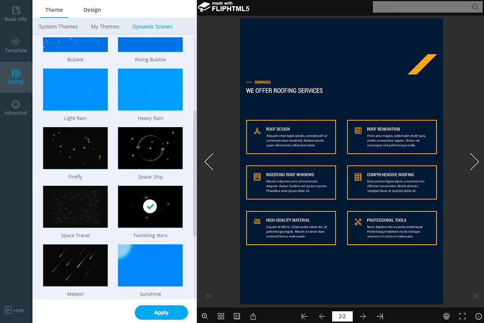 fliphtml5 catalog maker software interface