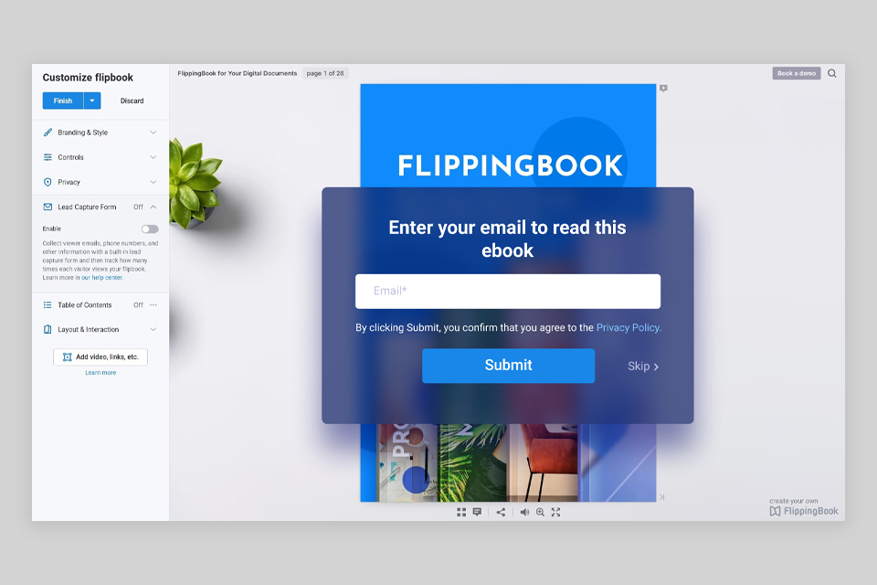 flippingbook lead generation tool