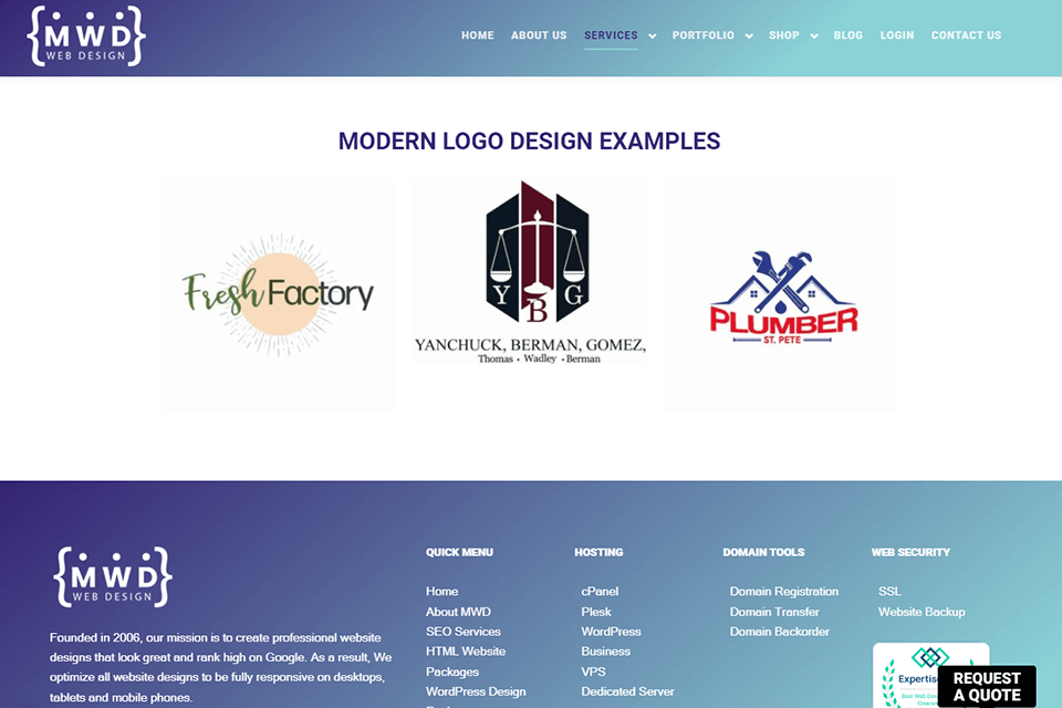 florida web design company logo example