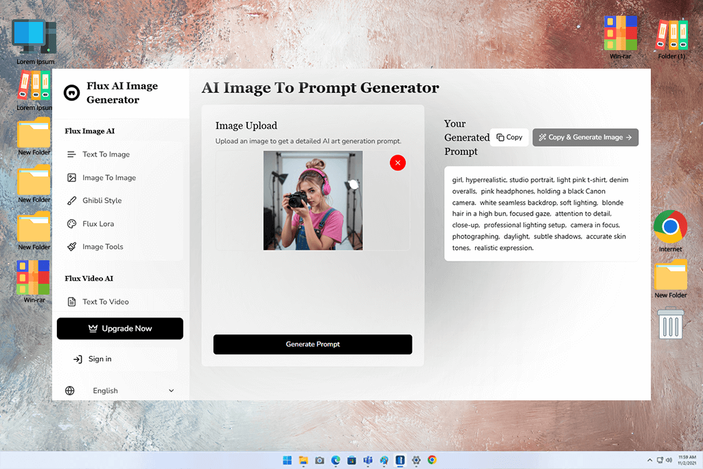 flux ai image to prompt generator
