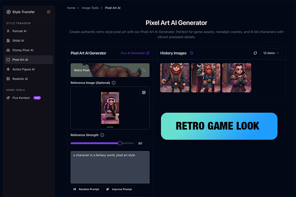 fluxai pro ai pixel generator