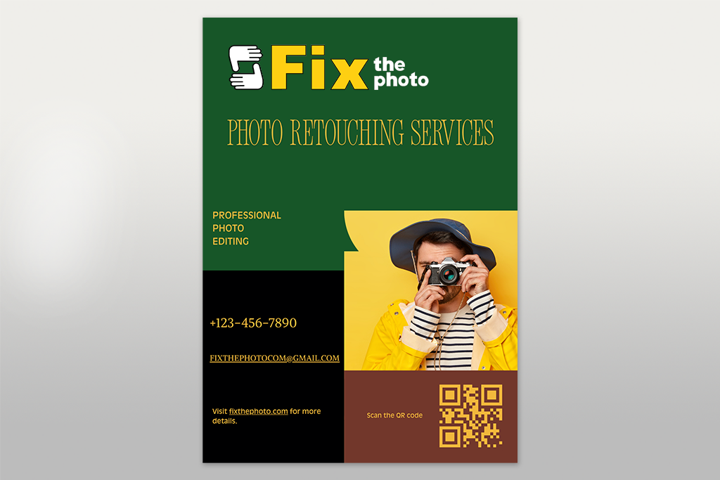 flyer design idea with a qr code