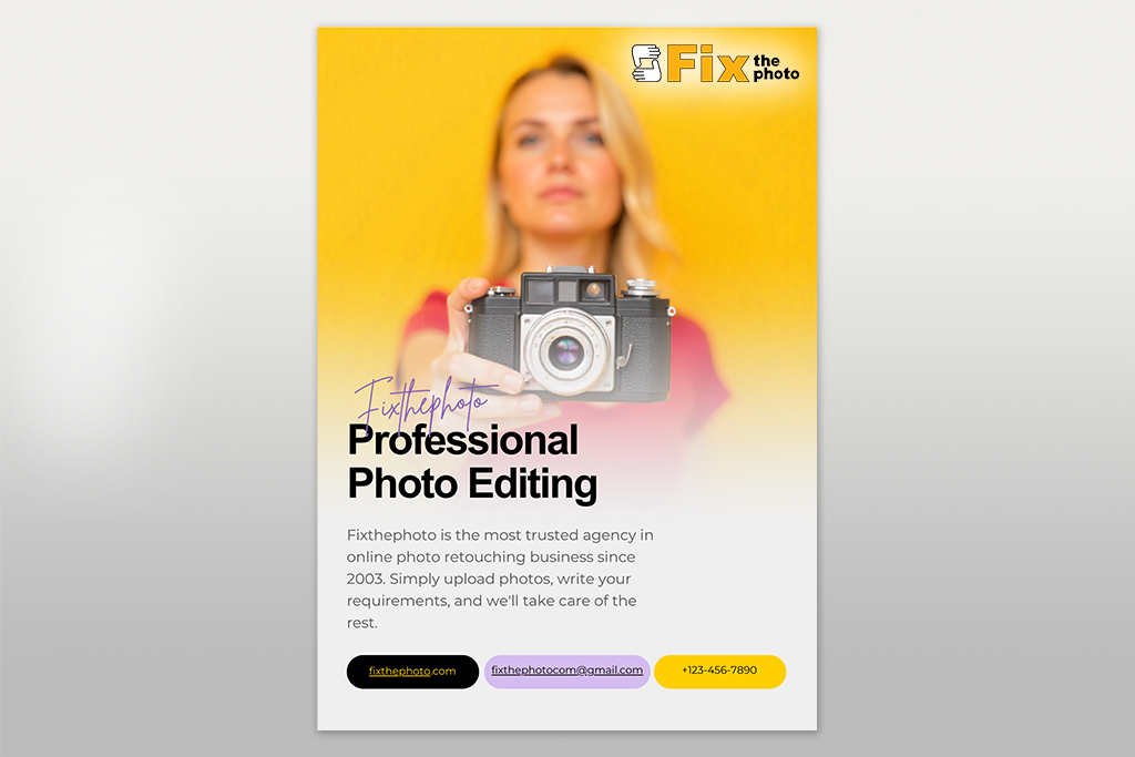 flyer design idea with blur layout