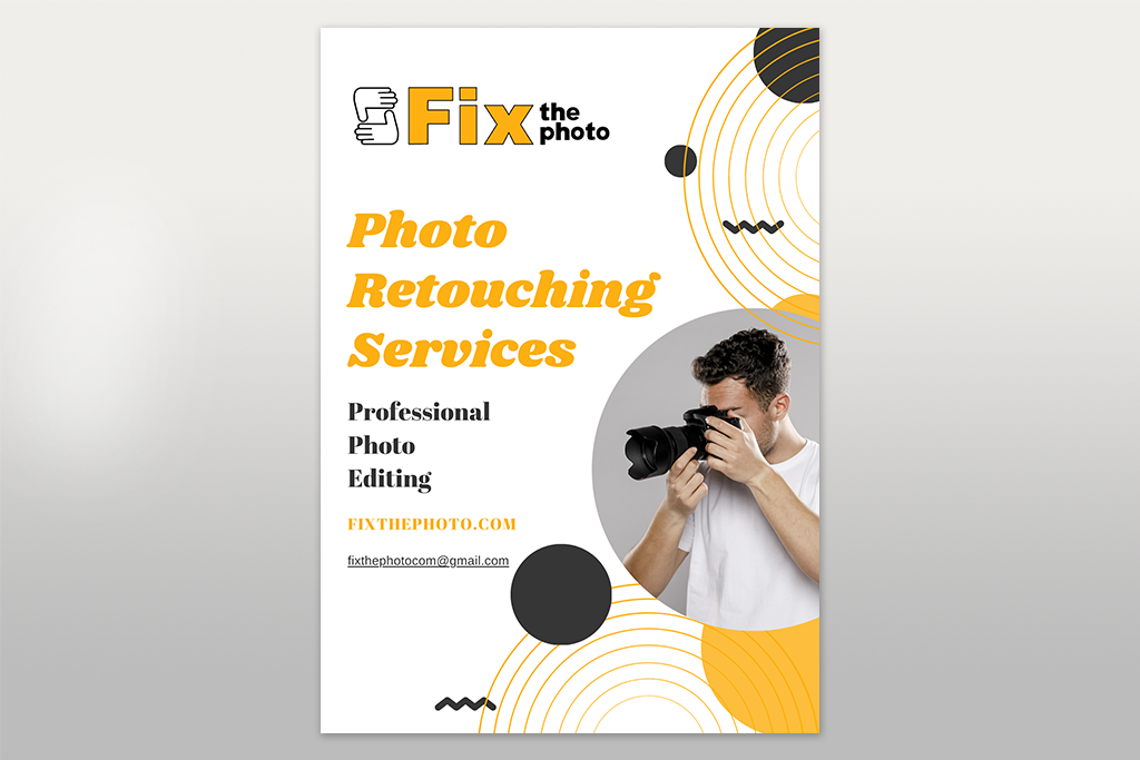 flyer design idea with icons and graphics