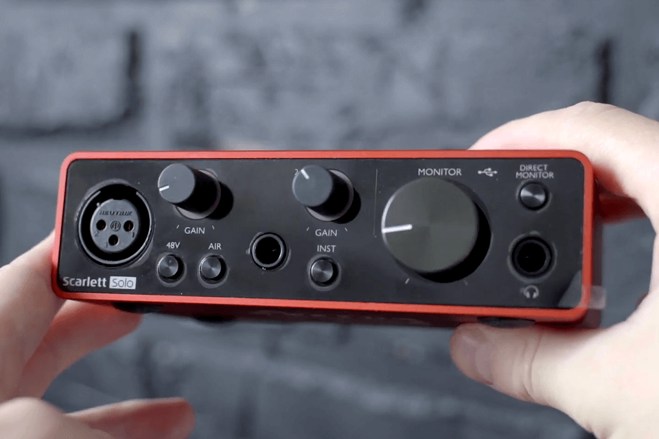 focusrite scarlett solo best audio interface for sonar